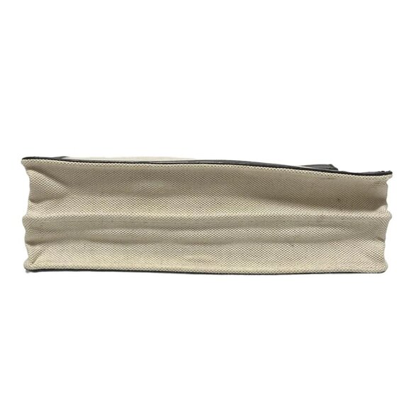 BALENCIAGA Navy Pochette Cream Black Canvas Leather - Shoulder Bag 354-052025 - Picture 4 of 8